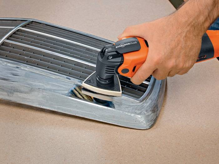 Filzpolierplatte Dreieck ungelocht Starlock 2 St./Pack FEIN