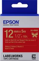 Epson LabelWorks LK-4RKK - Seidig - Gold auf Rot - Rolle (1,2 cm x 5 m) - 1 Roll