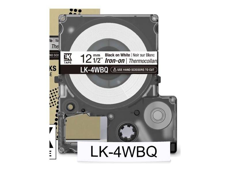 Epson LabelWorks LK-4WBQ - Schwarz auf Weiß - Rolle (1,2 cm x 5 m)