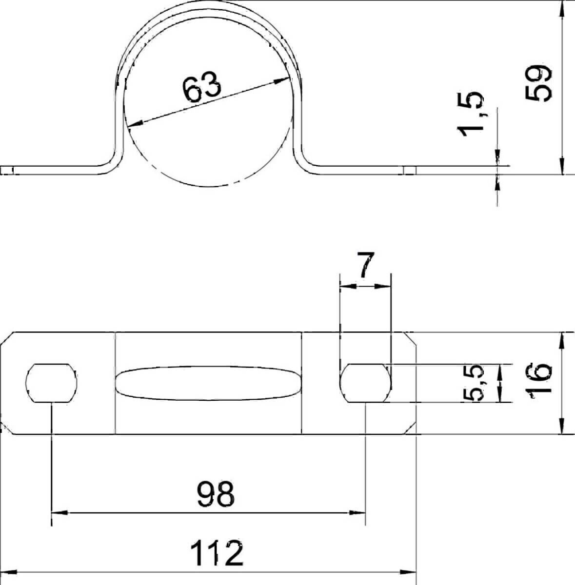 OBO Bettermann Befestigungsschelle 605 63 G