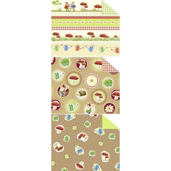 Fotokarton Glückspilze 300g/qm 49,5x68cm VE=10 Bogen 5 Motive sortiert