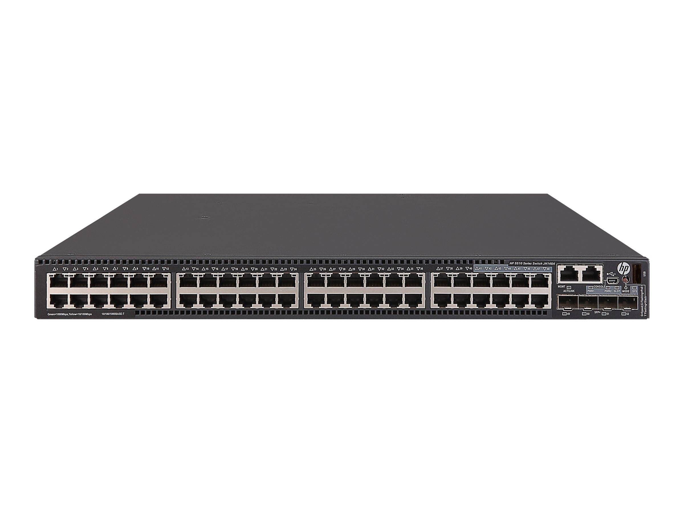 HPE 5510 48G PoE+ 4SFP+ HI 1-slot Switch - Switch - L3 - managed - 48 x 10/100/1000 (PoE+)