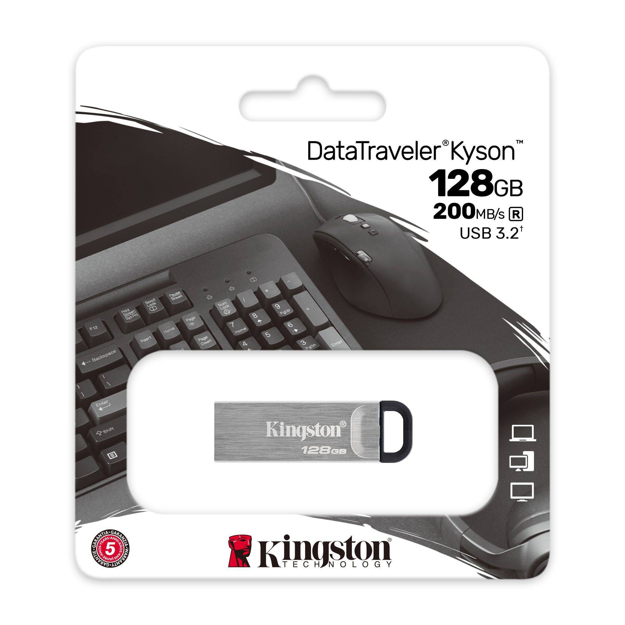 Kingston DataTraveler Kyson Pendrive DT USB 3.0 USB-Stick Speicherstick Flash Drive metal 128 GB