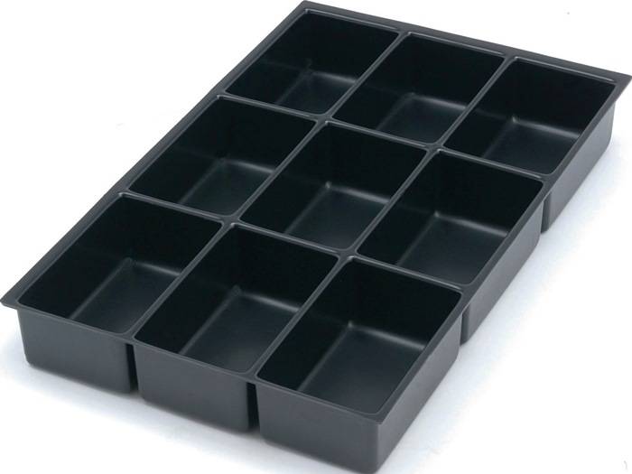 Unterteilungsmaterial Front-H.51mm 2 Längs-/6 Querteiler f.Schrank-B.279mm