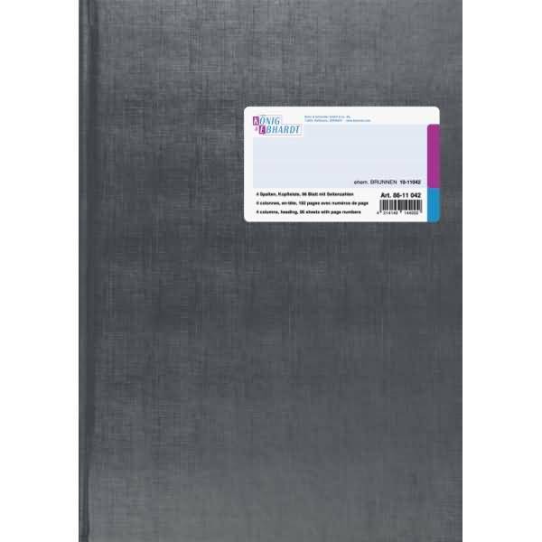 Spaltenbuch A4 mit Deckenband 4 Spalten 96 Blatt