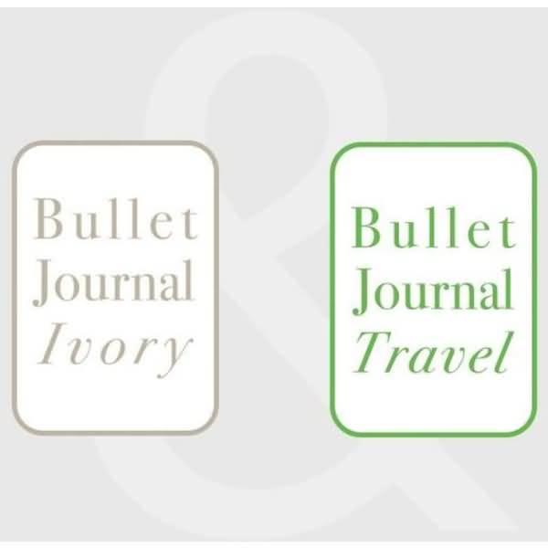 Einlagen für Bullet Journal 10x15 cm 2er Set 'Travel Ivory'
