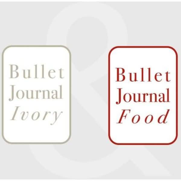 Einlagen für Bullet Journal 10x15 cm 2er Set 'Food Ivory'