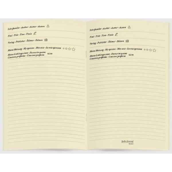 Einlagen für Bullet Journal 10x15 cm 2er Set 'Books Ivory'
