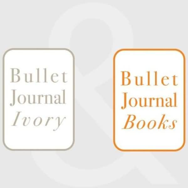 Einlagen für Bullet Journal 10x15 cm 2er Set 'Books Ivory'