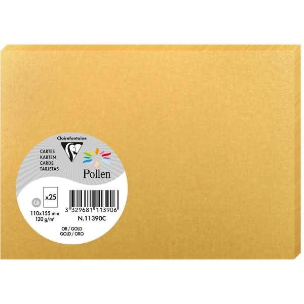 Karte Pollen C6 210g VE=25 Stück gold