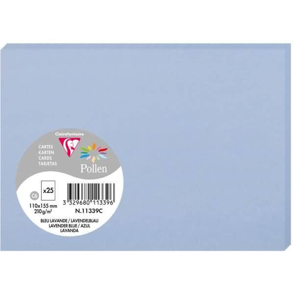 Karte Pollen C6 210g VE=25 Stück lavendelblau