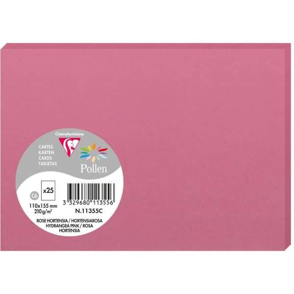 Karte Pollen C6 210g VE=25 Stück hortensienrosa