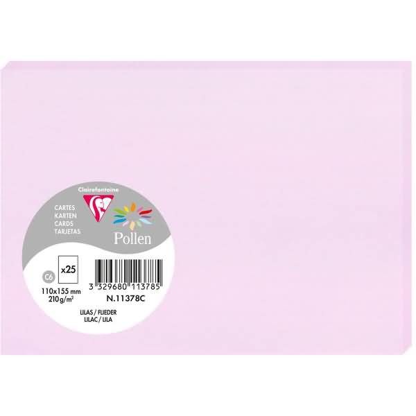 Karte Pollen C6 210g VE=25 Stück flieder