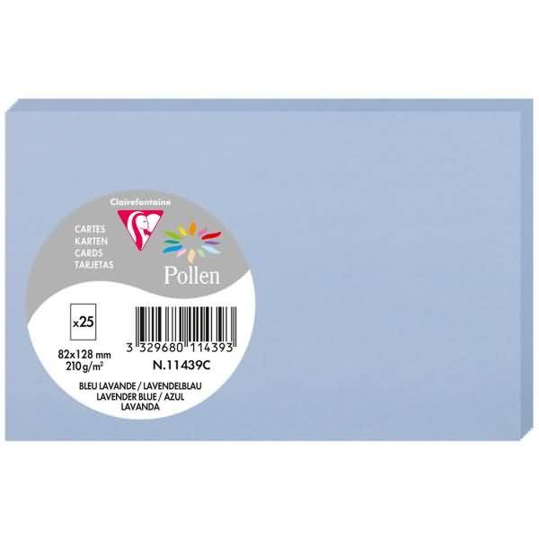 Karte Pollen 82x128mm 210g VE=25 Stück lavendelblau