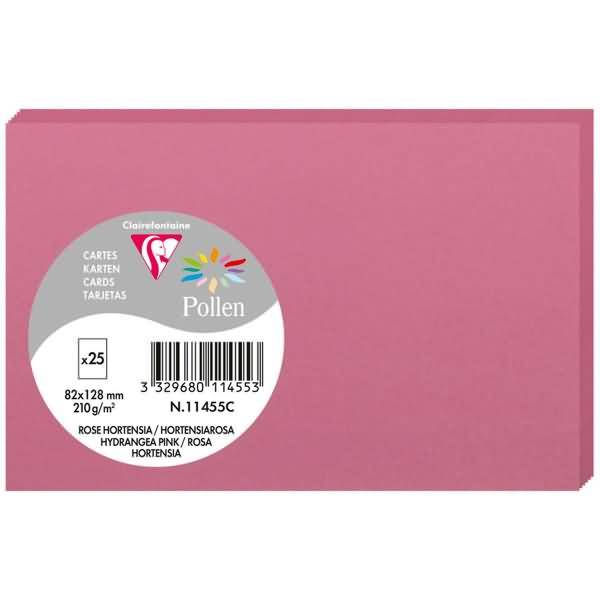 Karte Pollen 82x128mm 210g VE=25 Stück hortensienrosa