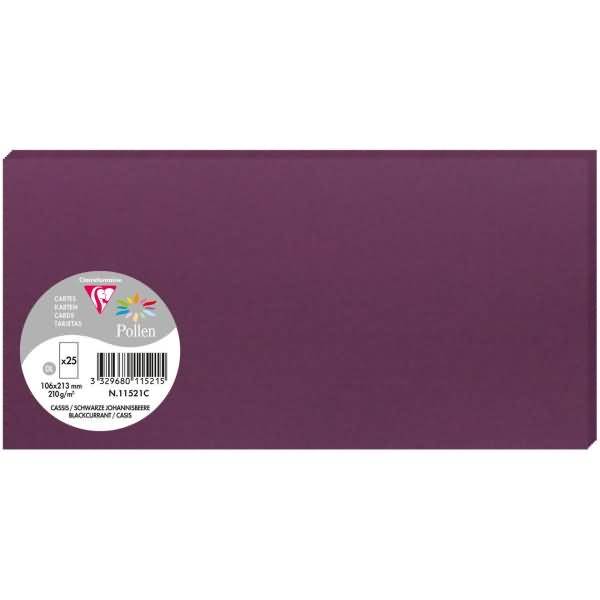 Karte Pollen DINlang 210g VE=25 Stück cassis