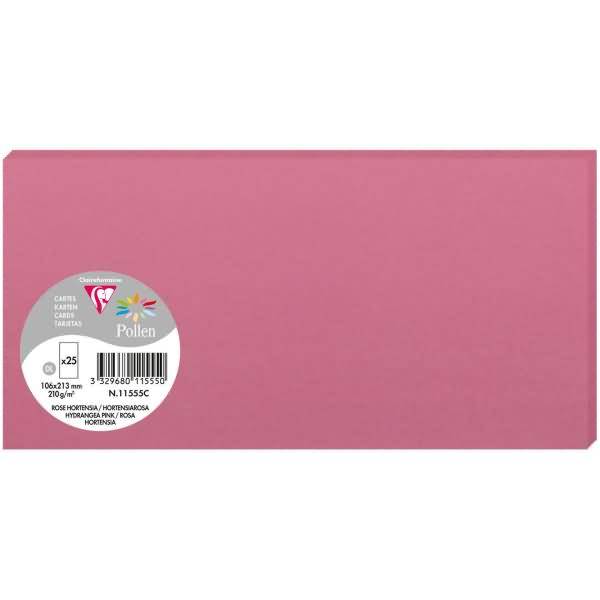 Karte Pollen DINlang 210g VE=25 Stück hortensienrosa