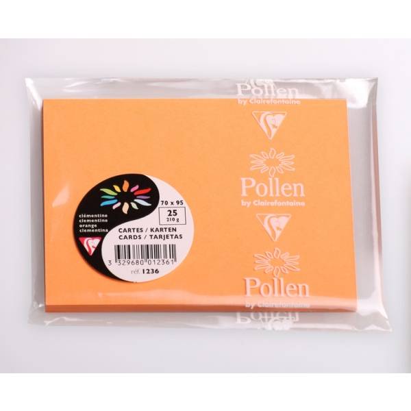 Karte Pollen 70x95mm 210g VE=25 Stück clementine