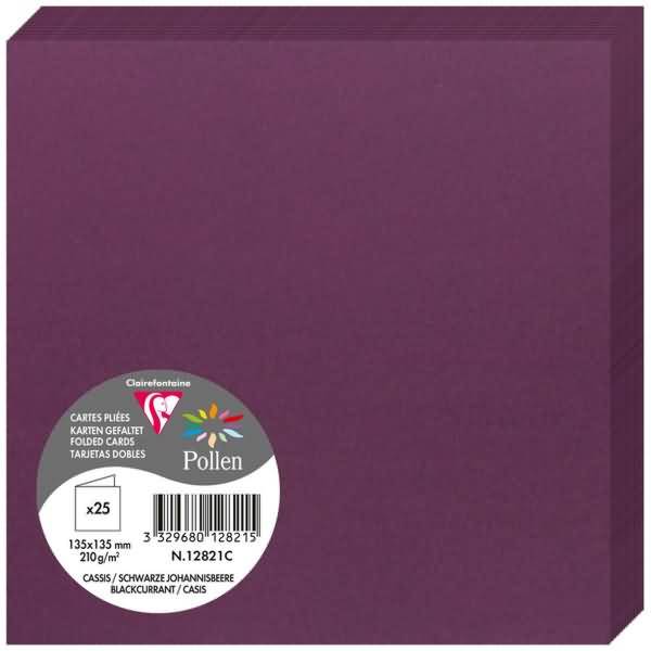 Doppelkarte Pollen 135x135mm 210g VE=25 Stück cassis