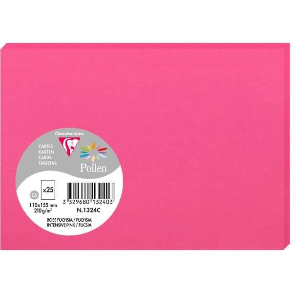 Karte Pollen C6 210g VE=25 Stück fuchsia