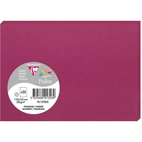 Karte Pollen C6 210g VE=25 Stück himbeer