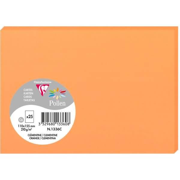 Karte Pollen C6 210g VE=25 Stück clementine