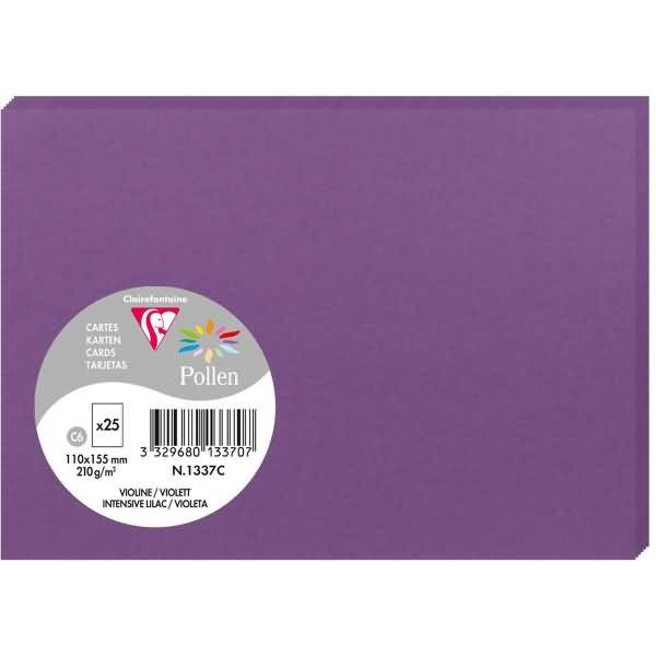 Karte Pollen C6 210g VE=25 Stück violett