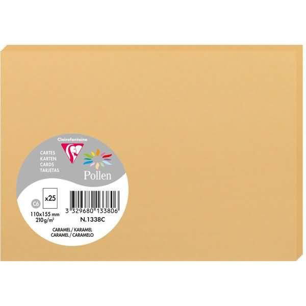 Karte Pollen C6 210g VE=25 Stück karamel