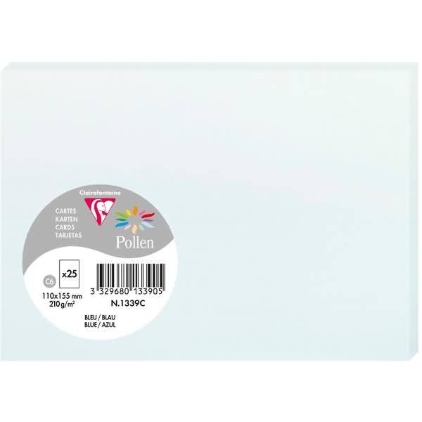 Karte Pollen C6 210g VE=25 Stück blau