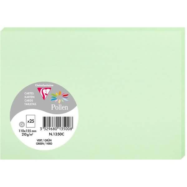 Karte Pollen C6 210g VE=25 Stück grün