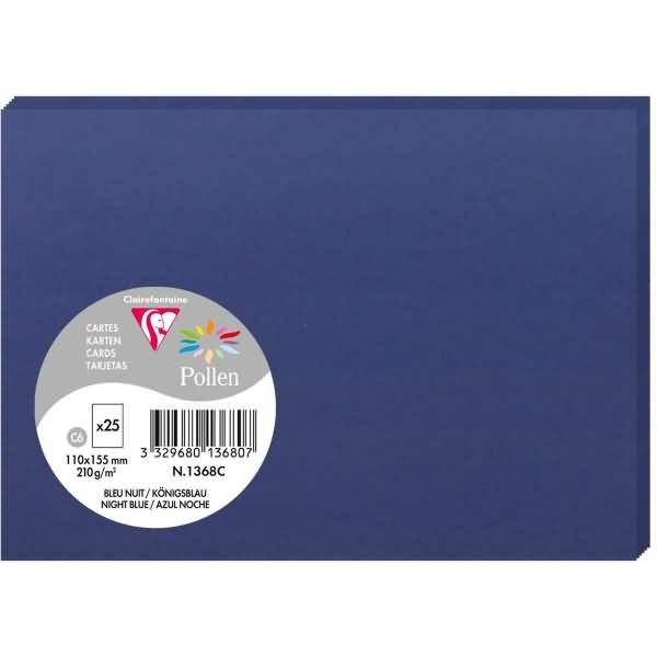 Karte Pollen C6 210g VE=25 Stück Königsblau