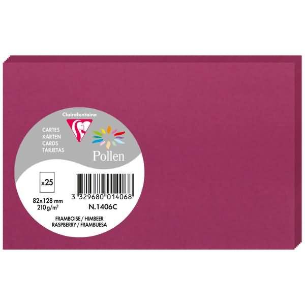 Karte Pollen 82x128mm 210g VE=25 Stück himbeer