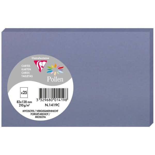 Karte Pollen 82x128mm 210g VE=25 Stück vergissmeinnicht