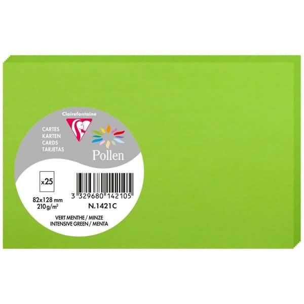 Karte Pollen 82x128mm 210g VE=25 Stück minze