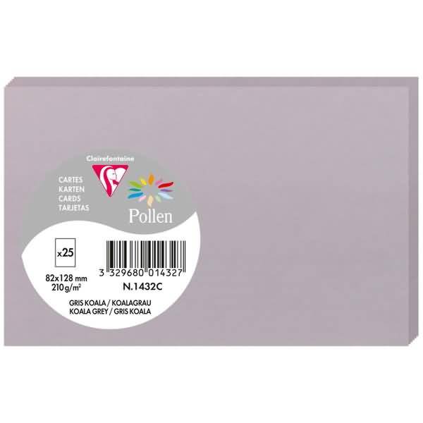 Karte Pollen 82x128mm 210g VE=25 Stück koalagrau