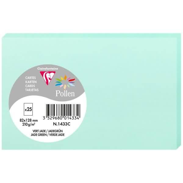Karte Pollen 82x128mm 210g VE=25 Stück jadegrün