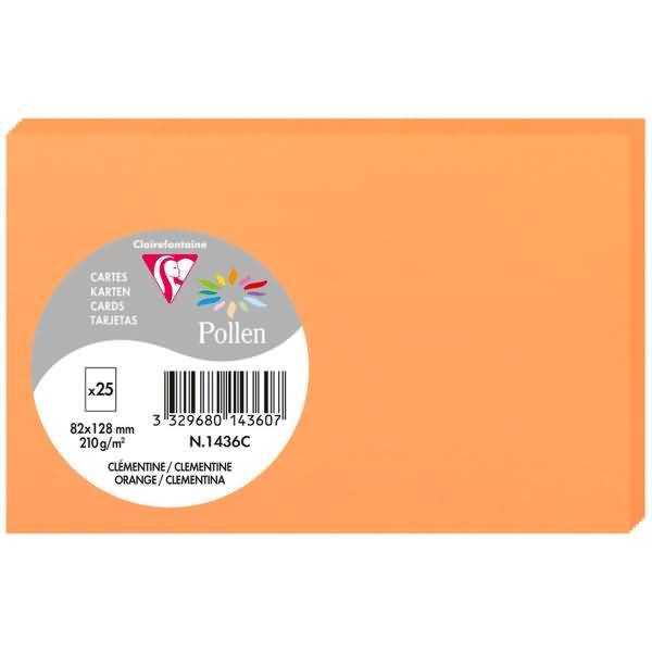 Karte Pollen 82x128mm 210g VE=25 Stück clementine