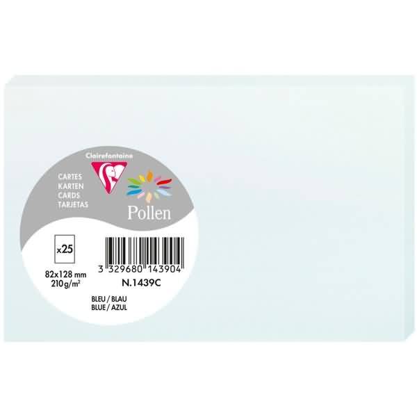 Karte Pollen 82x128mm 210g VE=25 Stück blau