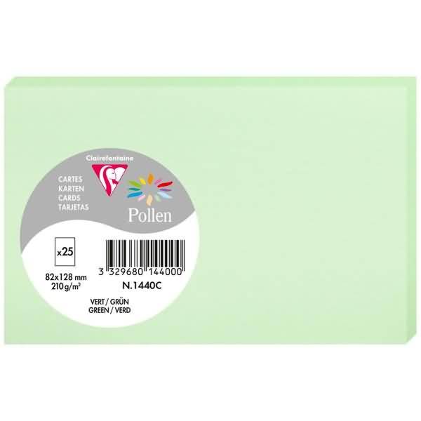 Karte Pollen 82x128mm 210g VE=25 Stück grün