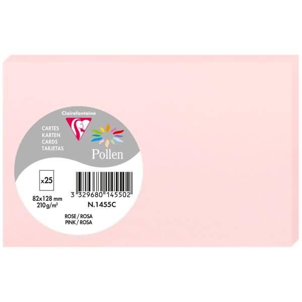 Karte Pollen 82x128mm 210g VE=25 Stück rosa