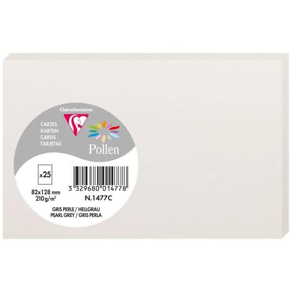 Karte Pollen 82x128mm 210g VE=25 Stück hellgrau