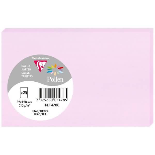 Karte Pollen 82x128mm 210g VE=25 Stück flieder