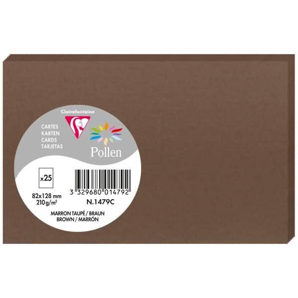 Karte Pollen 82x128mm 210g VE=25 Stück braun