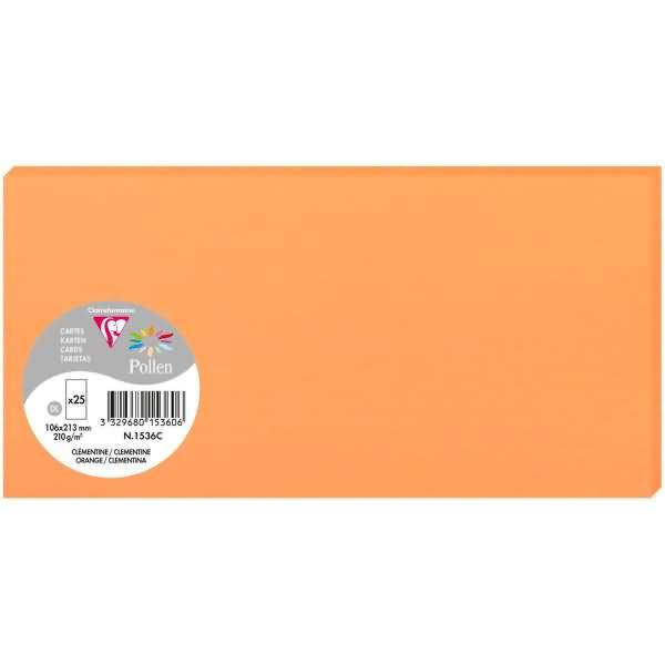 Karte Pollen DINlang 210g VE=25 Stück clementine
