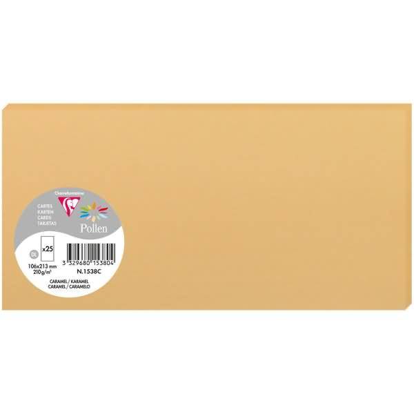 Karte Pollen DINlang 210g VE=25 Stück karamel