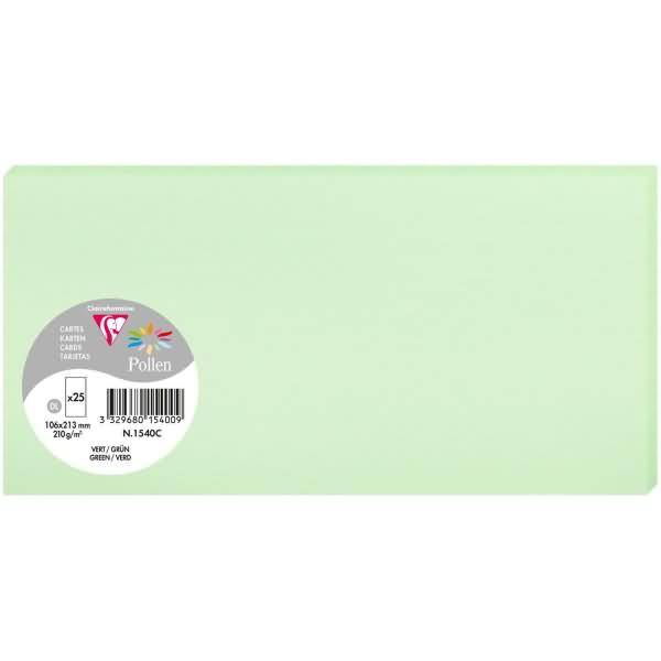 Karte Pollen DINlang 210g VE=25 Stück grün