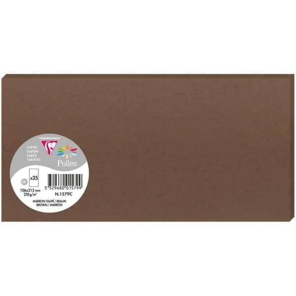 Karte Pollen DINlang 210g VE=25 Stück braun