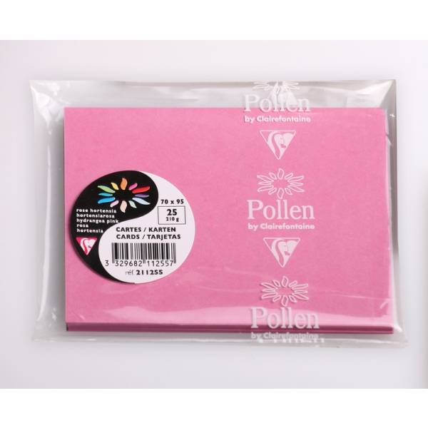Karte Pollen 70x95mm 210g VE=25 Stück hortensienrosa