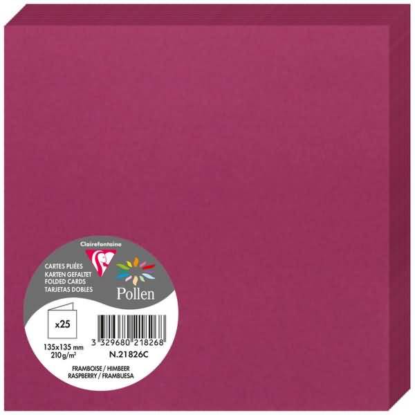 Doppelkarte Pollen 135x135mm 210g VE=25 Stück himbeer
