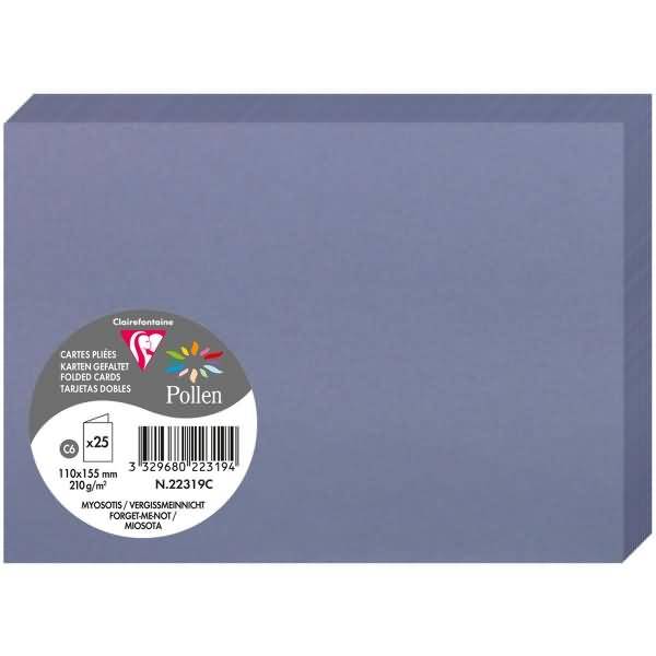 Doppelkarte Pollen C6 210g VE=25 Stück vergissmeinnicht